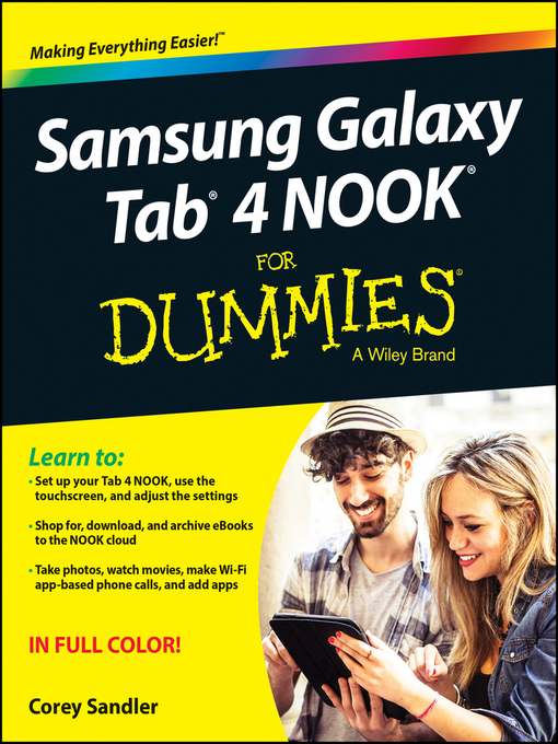 Title details for Samsung Galaxy Tab 4 NOOK For Dummies by Corey Sandler - Wait list
